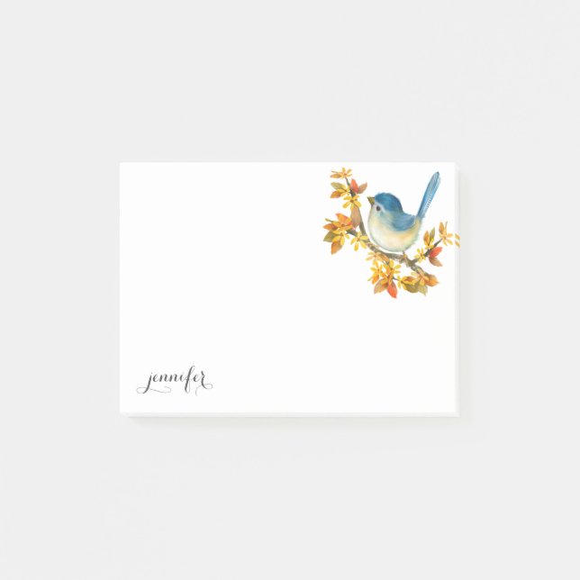 Notas Post-it® Willife Blue Bird Post it Note (Anverso)