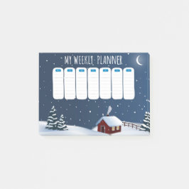 Notas Post-it® Winter Cabin Night Post-it® Notes 