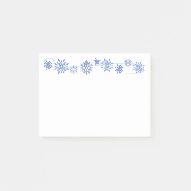 Notas Post-it® Winter Snowflakes  (Anverso)