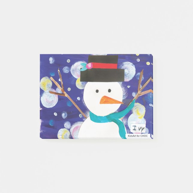 Notas Post-it® Winter Snowman (Anverso)