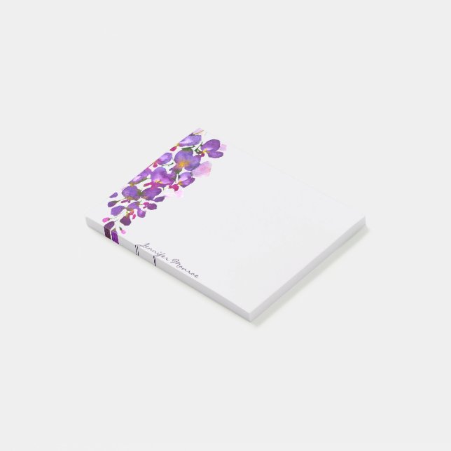 Notas Post-it® Wisteria morada personalizada (En perspectiva)