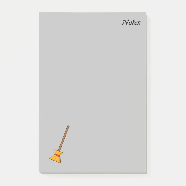 Notas Post-it® Witch Broom | Añadir texto (Anverso)