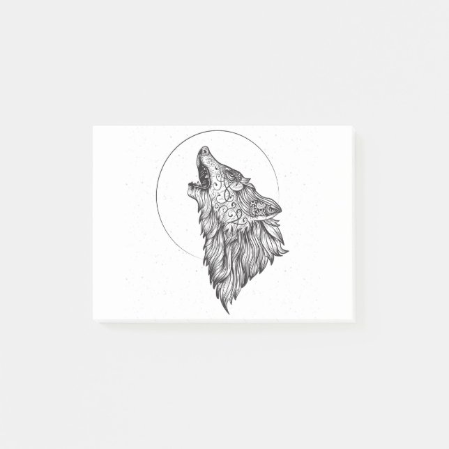 Notas Post-it® Wolf (Anverso)