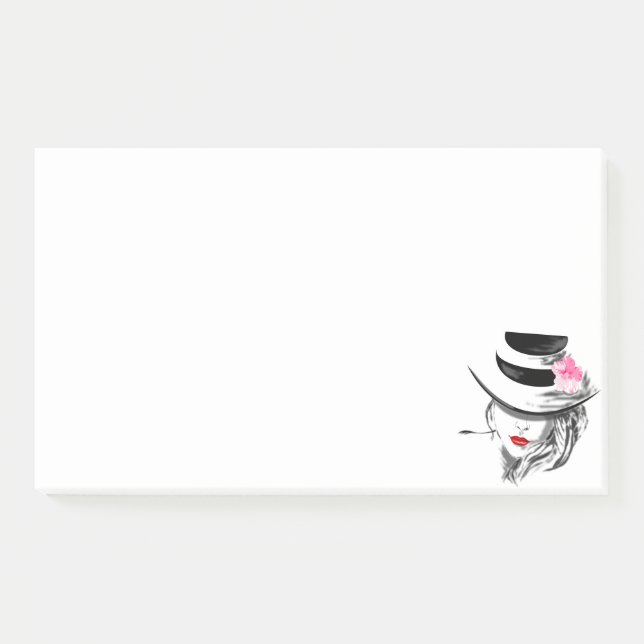 Notas Post-it® Woman with Gorra Post-it® Notes (Anverso)