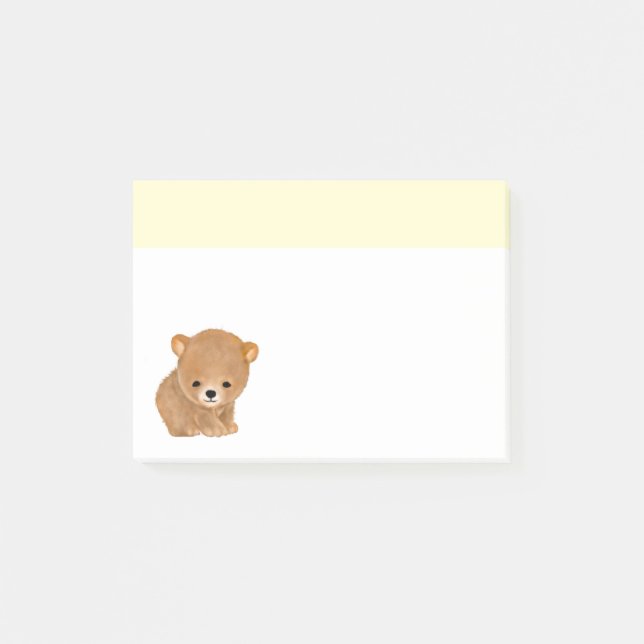 Notas Post-it® Woodland Bear Post it Note (Anverso)