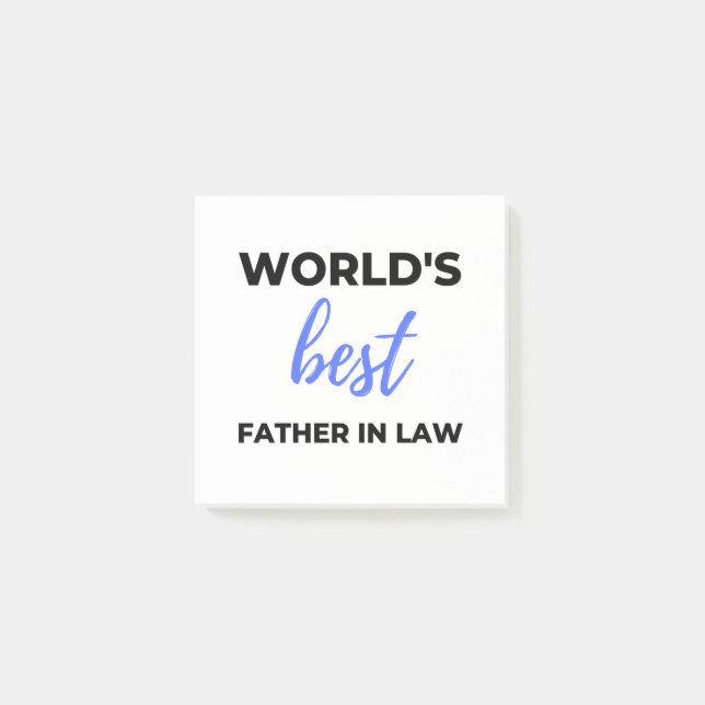 Notas Post-it® World's Best Father In Law 2 (Anverso)