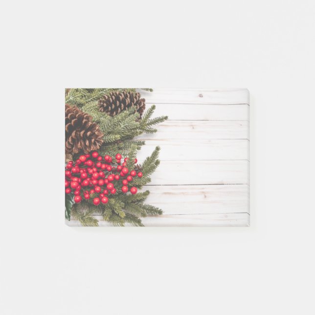 Notas Post-it® Wreath and Holly Holiday Collection (Anverso)