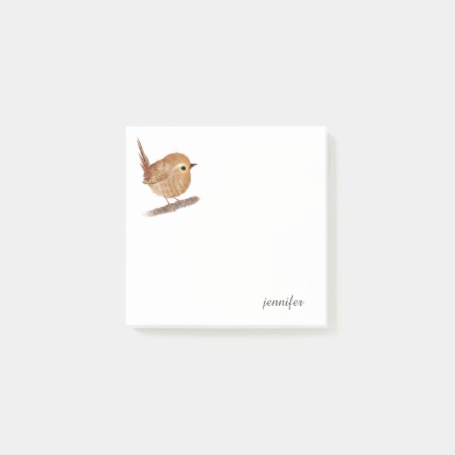 Notas Post-it® Wren Bird Post-it® Notes (Anverso)