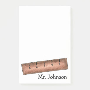 Notas Post-it® Yardstick School Math Teacher regalo personalizado