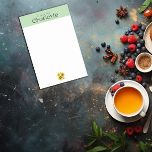 Notas Post-it® Yellow green sunflower name Post-It Notes