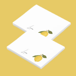 Notas Post-it® Yellow Lemon with Green Leaves | Fresh Citrus 