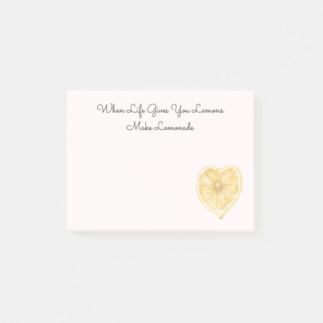 Notas Post-it® Yellow Lemons Fruit   (Anverso)