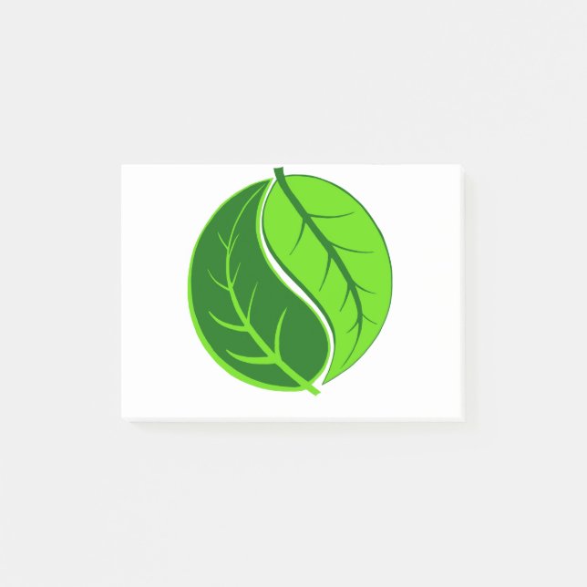 Notas Post-it® Yin y Yang Leaves (Anverso)