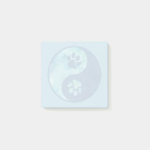 Notas Post-it® Yin Yang Paw Blue