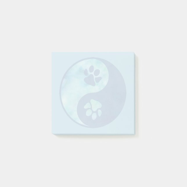 Notas Post-it® Yin Yang Paw Blue (Anverso)