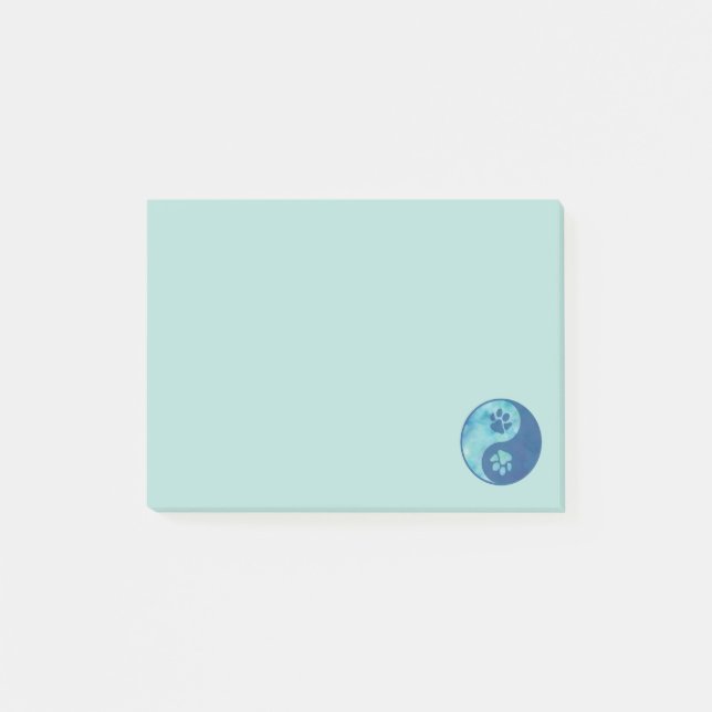Notas Post-it® Yin Yang Paw Blue (Anverso)