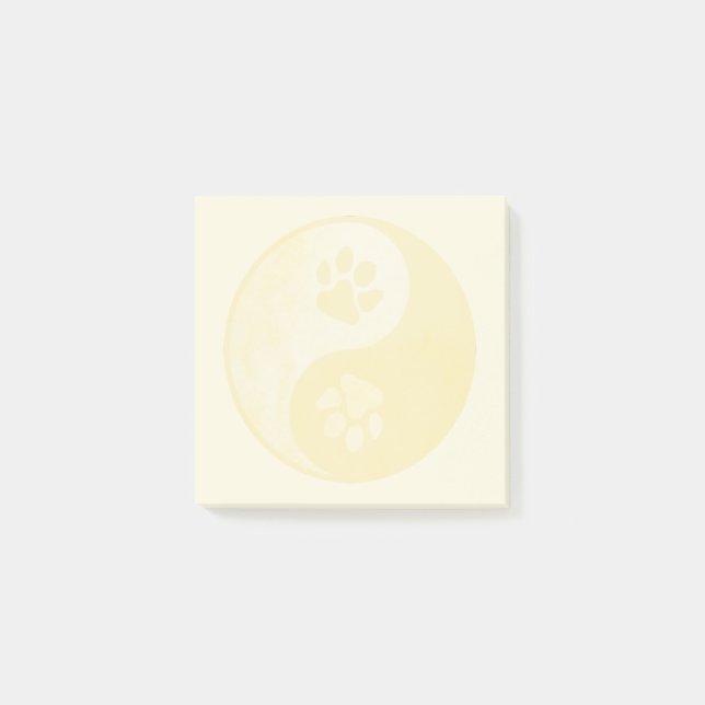 Notas Post-it® Yin Yang Paw Gold (Anverso)