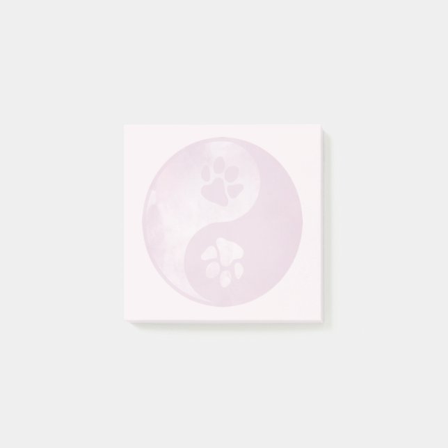 Notas Post-it® Yin Yang Paw Pink (Anverso)