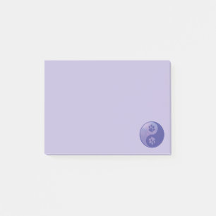 Notas Post-it® Yin Yang Paw Purple