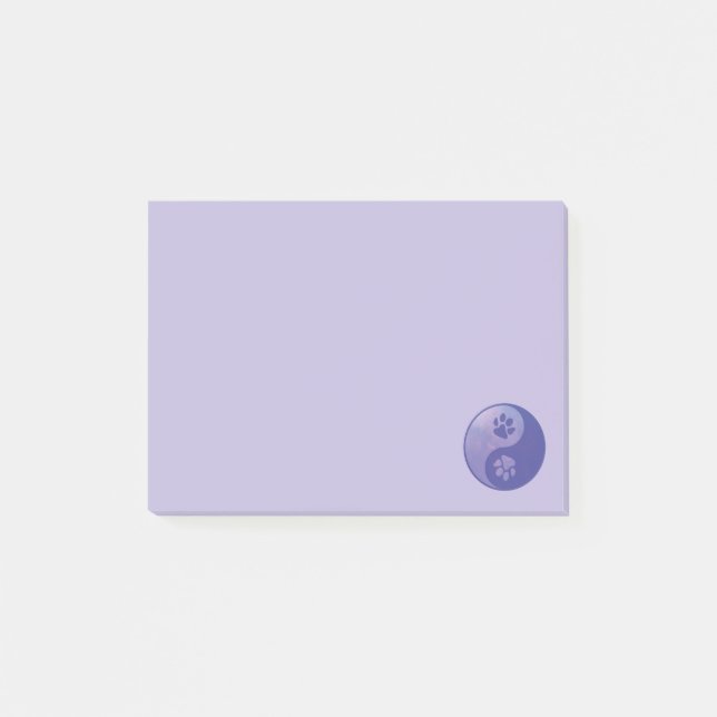 Notas Post-it® Yin Yang Paw Purple (Anverso)