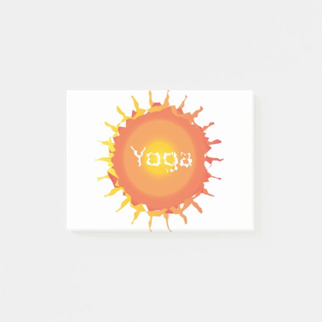 Notas Post-it® Yoga caliente solar (Anverso)