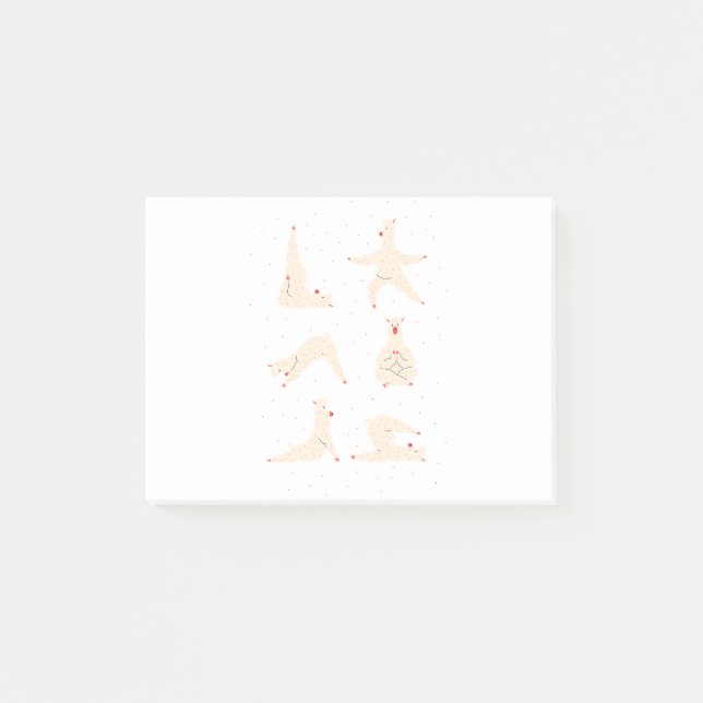 Notas Post-it® Yoga de llama (Anverso)