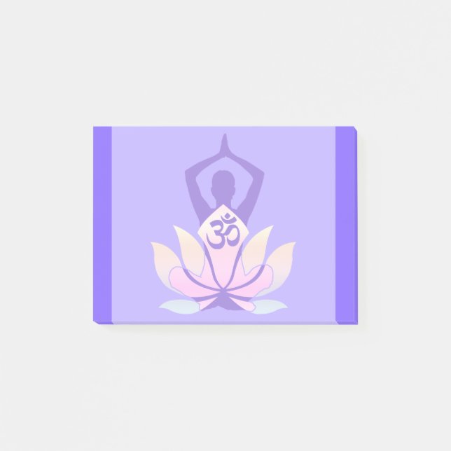 Notas Post-it® Yoga espiritual de la flor de OM Namaste Lotus en (Anverso)