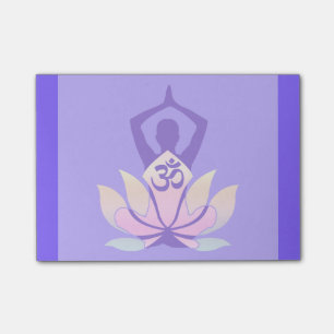 Notas Post-it® Yoga espiritual de la flor de OM Namaste Lotus en