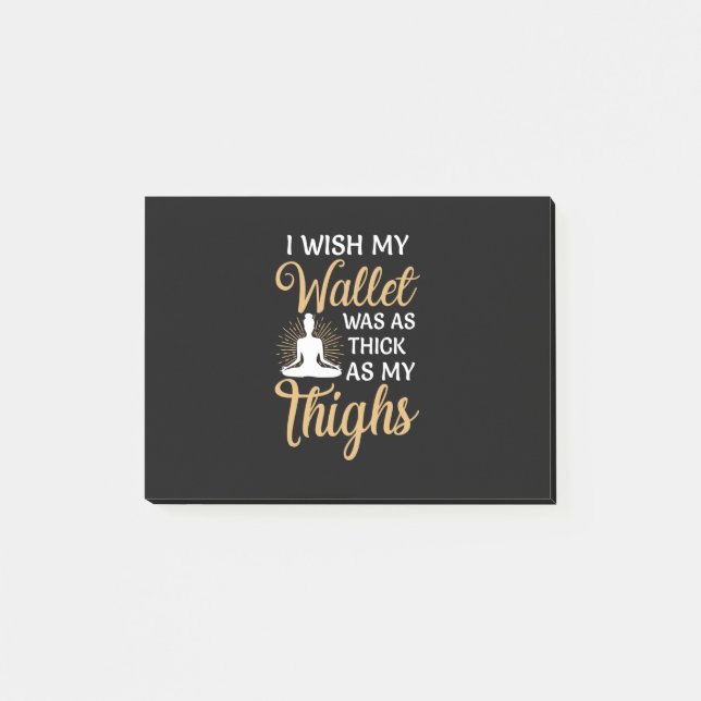 Notas Post-it® Yoga Lover | Yoga I Wish My Wallet (Anverso)