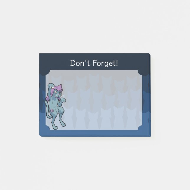 Notas Post-it® Yokai Bakeneko - Gato bailando (Anverso)