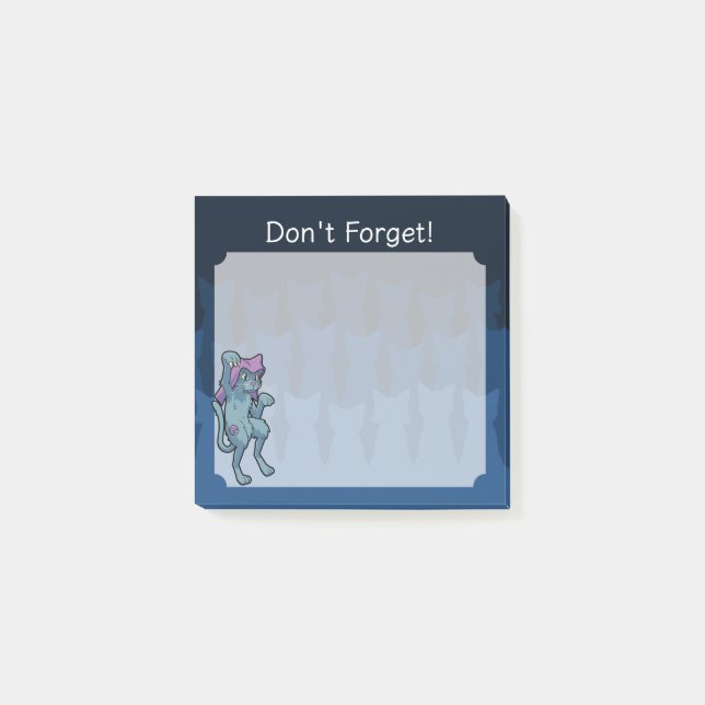 Notas Post-it® Yokai Bakeneko - Gato bailando (Anverso)