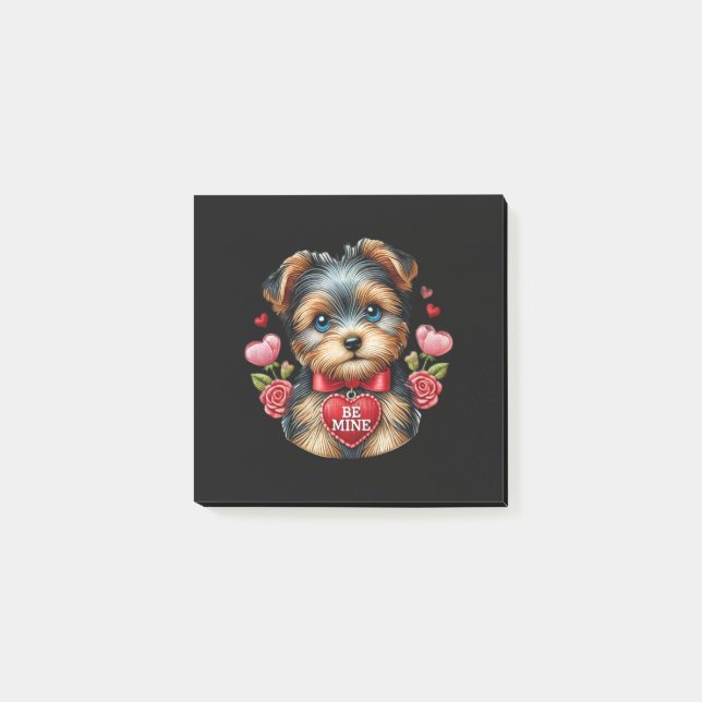 Notas Post-it® Yorkie Love Post-It Notes - Stationery de San Vale (Anverso)