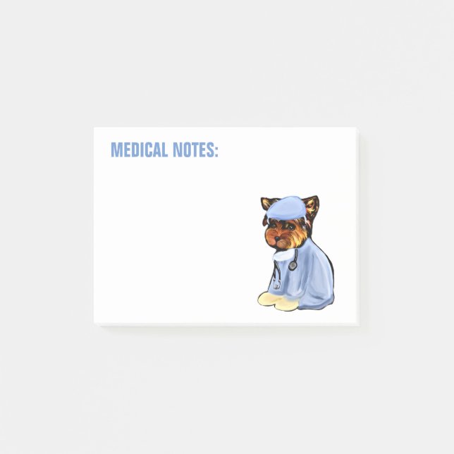 Notas Post-it® Yorkie Poo (Anverso)