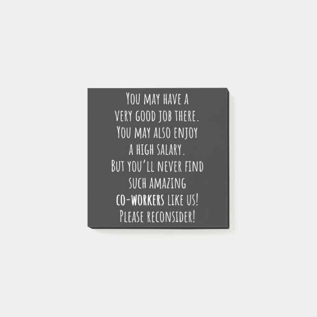 Notas Post-it® you’ll never find such amazing co-workers like us! (Anverso)