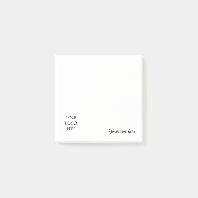 Notas Post-it® Your Logo Photo Template And Customizable Text  (Anverso)