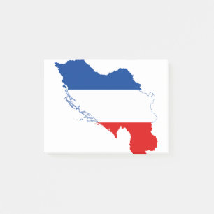 Notas Post-it® YUGOSLAVIA - bandera/colores/mapa/escudo/emblema