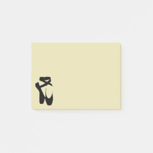 Notas Post-it® Zapatos de ballet negro en punta