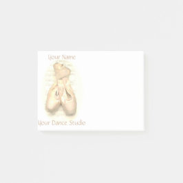 Notas Post-it® Zapatos de Pointe del ballet pintados