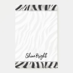 Notas Post-it® Zebra blanca negra imprime Safari animal