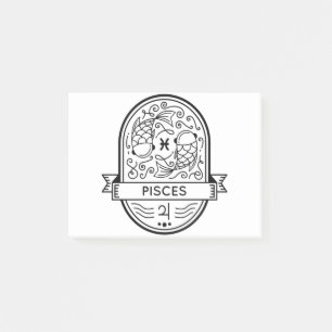 NOTAS POST-IT® ZODIAC BADGE SÍMBOLO PISCINAS ATRAVESADAS