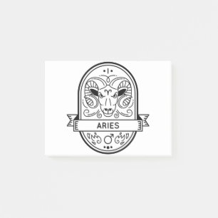 NOTAS POST-IT® ZODIAC BADGE SYMBOL ARIES STROKE