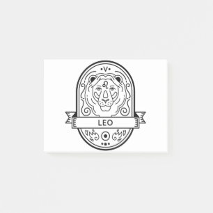 NOTAS POST-IT® ZODIAC BADGE SYMBOL LEO STROKE