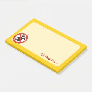 Notas Post-it® Zona libre de DJ