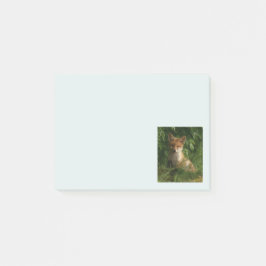 Notas Post-it® Zorro de bebé barato en un bosque verde