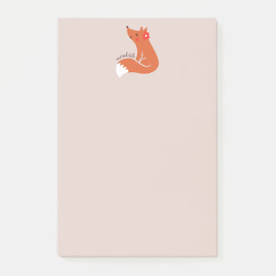 Notas Post-it® Zorro Lindo Con Flor