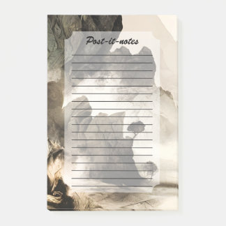 Notas Post-it® Zorro Místico de Primavera Montaña Nebulosa Minima