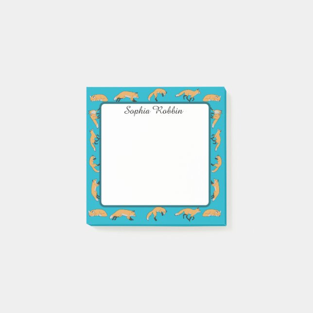 Notas Post-it® Zorros Rojos (Anverso)