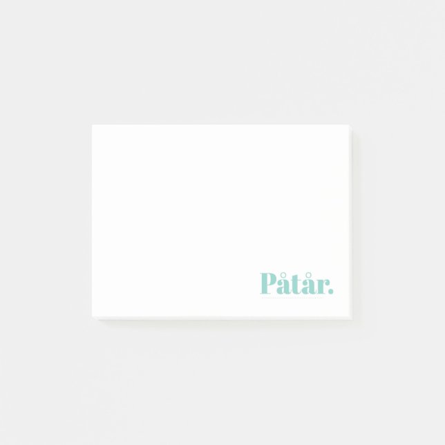 Notas posteriores a Påtår (Anverso)