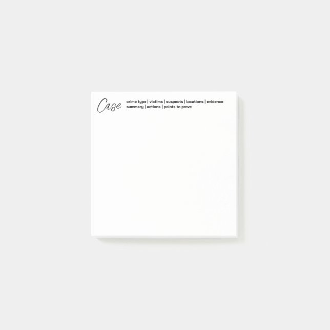 Notas posteriores al ataque de Crimen y forense (Anverso)