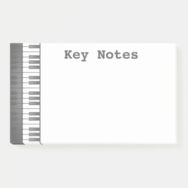 Notas posteriores al diseño del teclado de piano (Anverso)